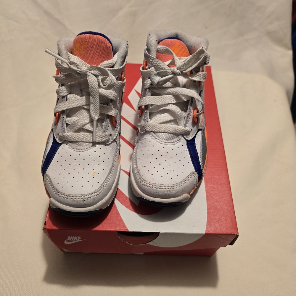 Nike Kids White and Blue Sneakers